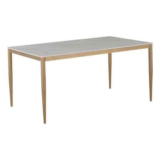 Open Box - Emilia Dining Table - White/Gold