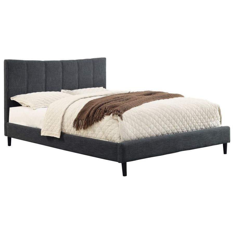 Rimo 78" King Platform Bed in Grey