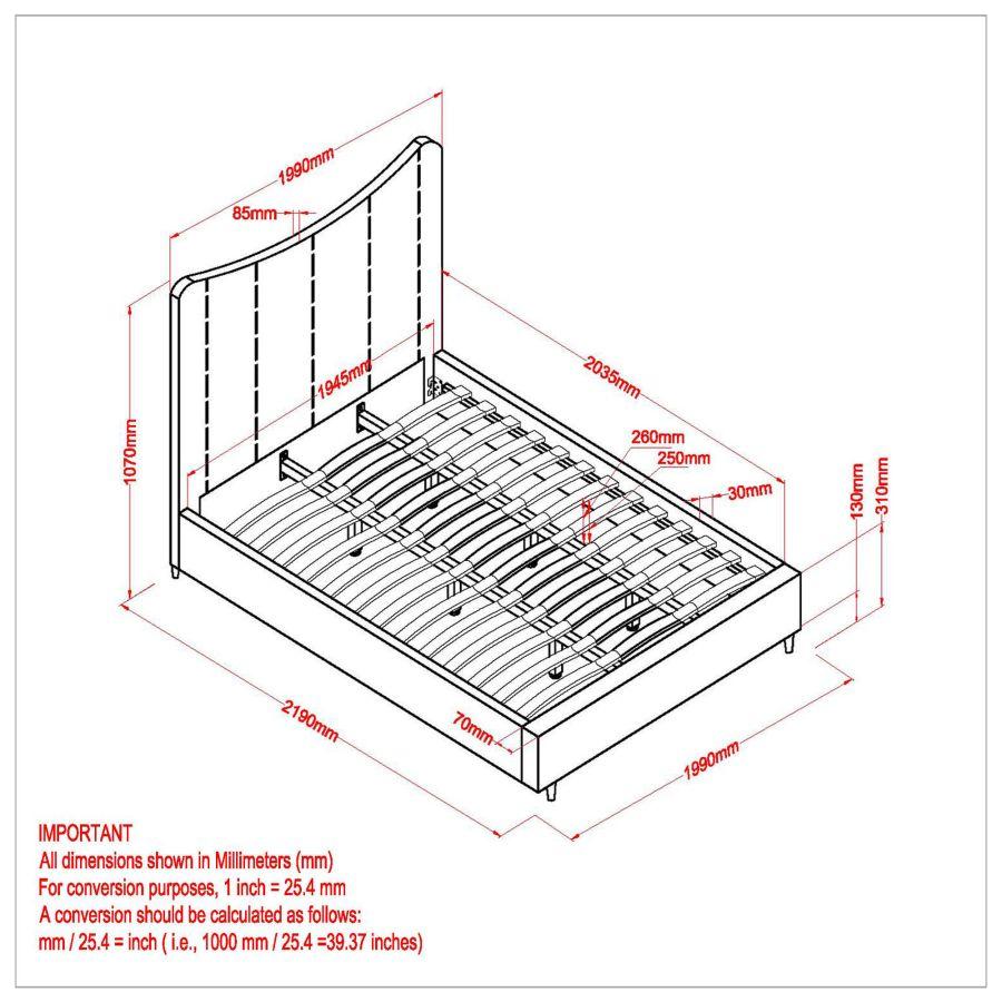 Rimo 78" King Platform Bed in Grey