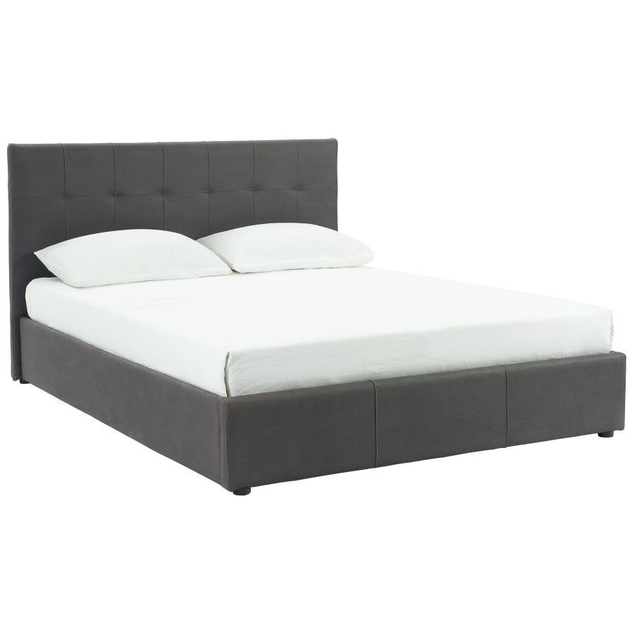 Extara 78" King Platform Bed w/Storage in Grey