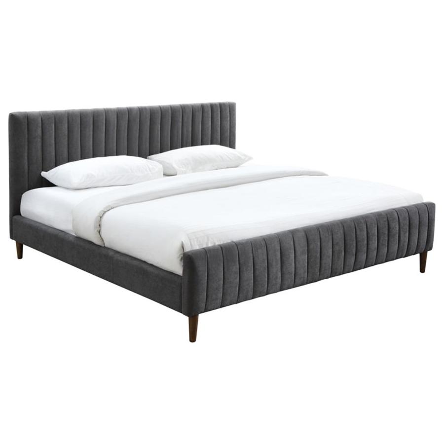 Hannah 78" King Platform Bed in Charcoal