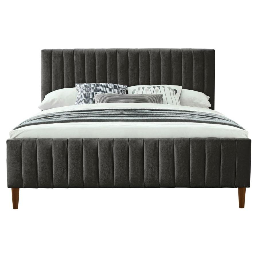 Hannah 60" Queen Platform Bed in Charcoal