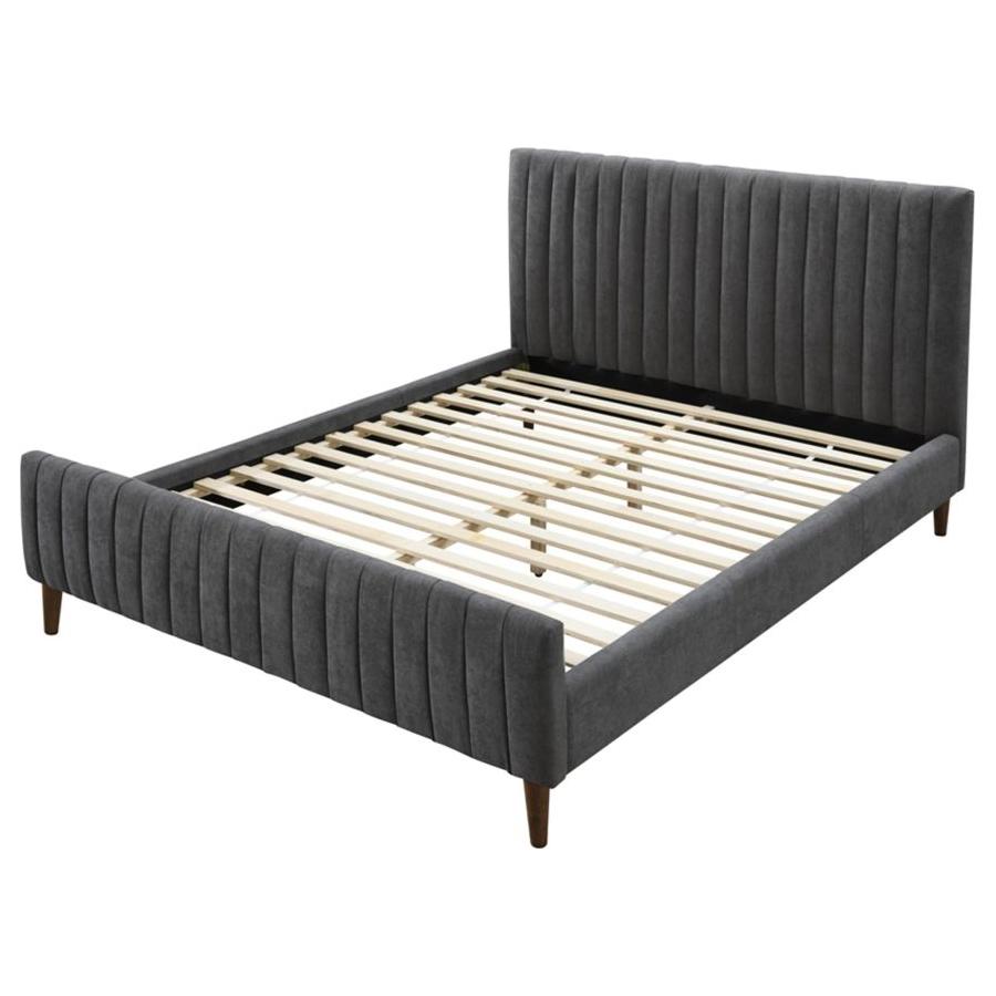 Hannah 60" Queen Platform Bed in Charcoal