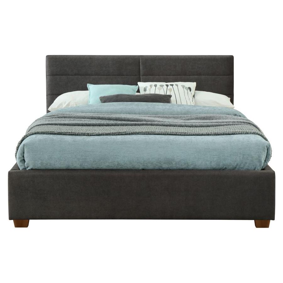 Emilio 60" Queen Platform Bed W/Drawer in Charcoal