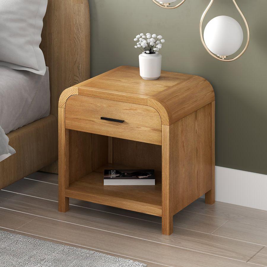 Bowman 1 Drawer Accent Table in Natural