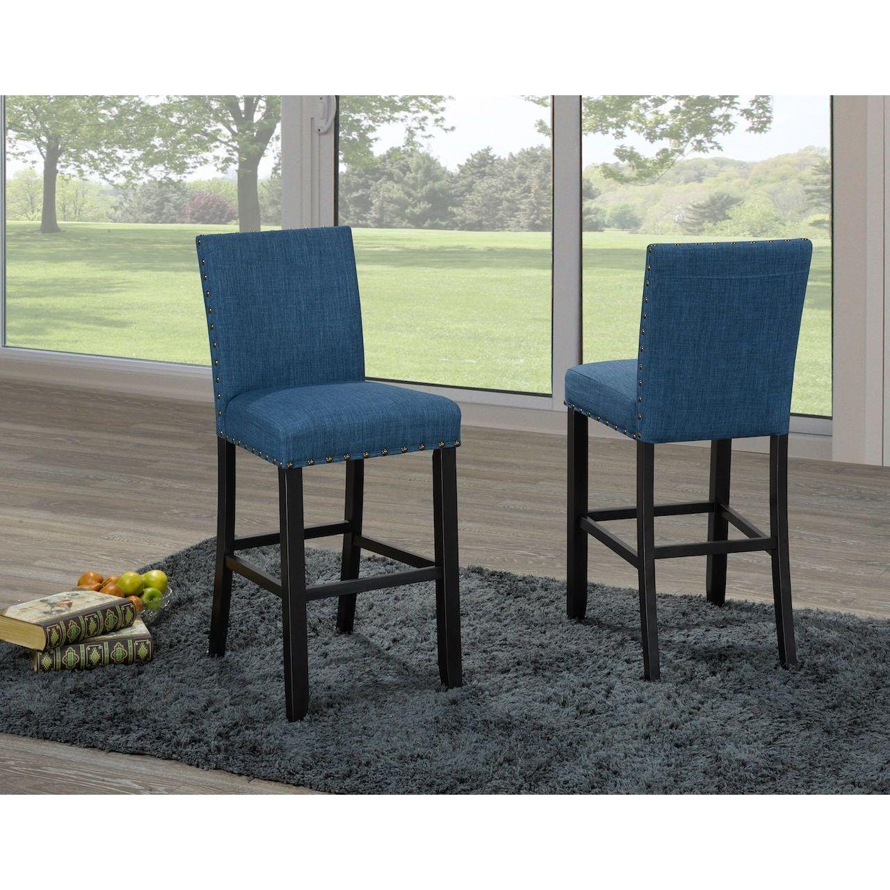 Avery 29'' Bar Stool, Set of two, Blue