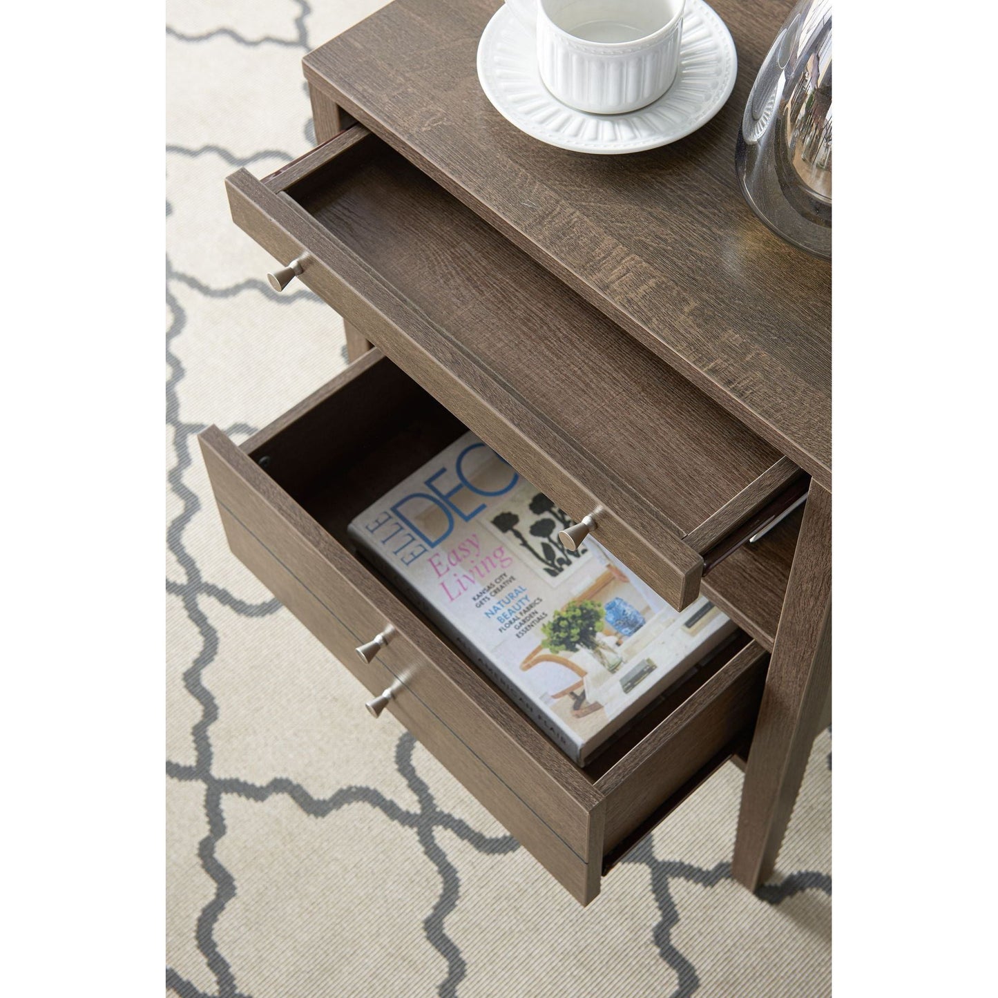 Roxana Accent Table, Walnut Oak