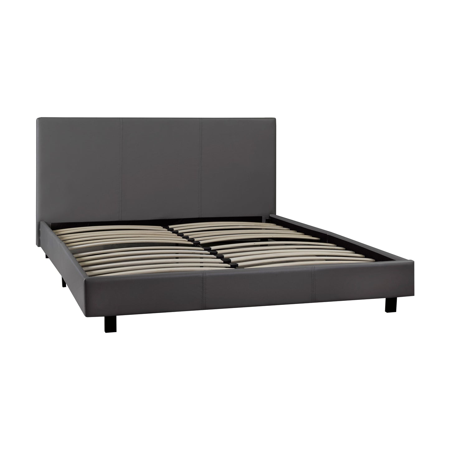 Vik Platform Bed, Grey - Full