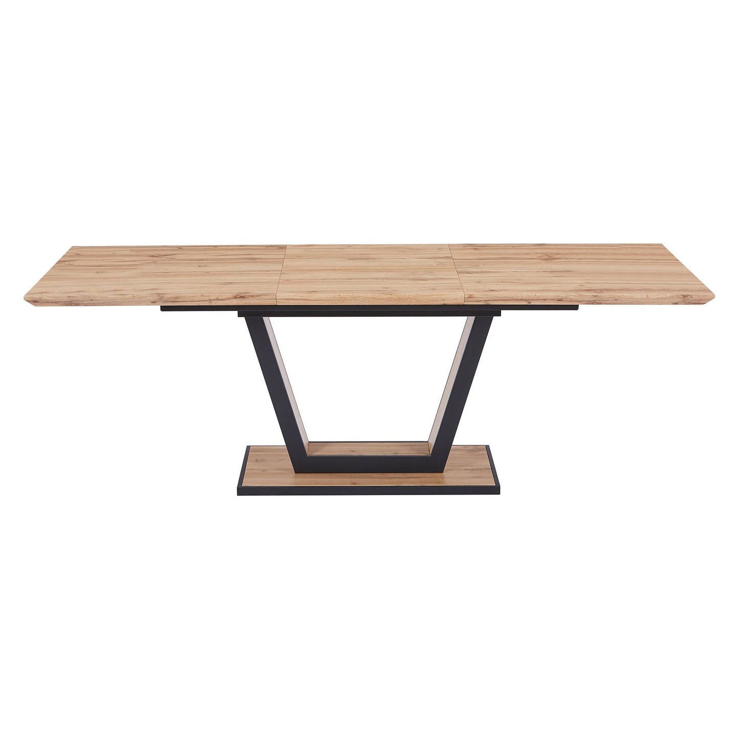 Forna Dining Table w/Extension in Natural and Black