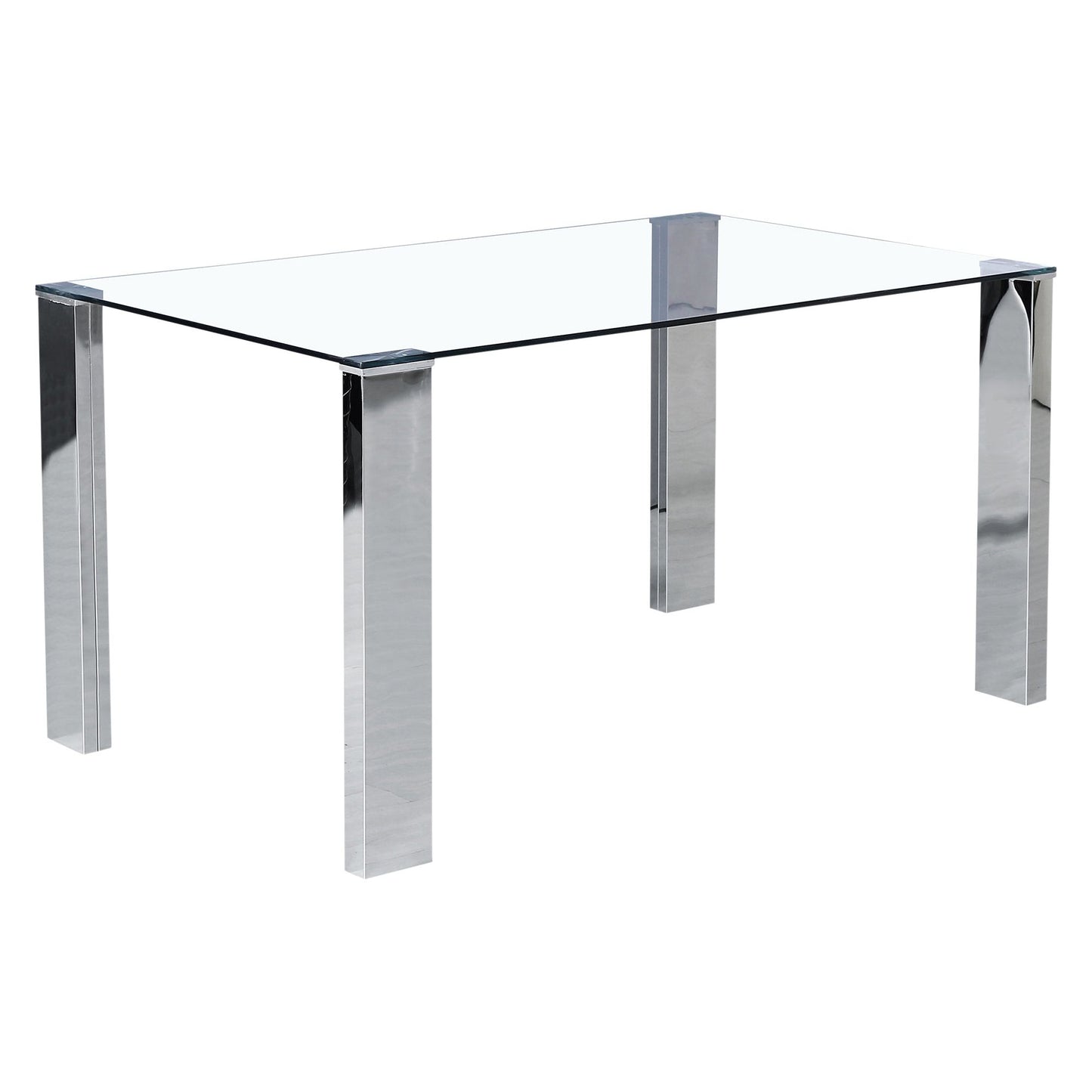 Frankfurt Rectangular Dining Table in Stainless Steel