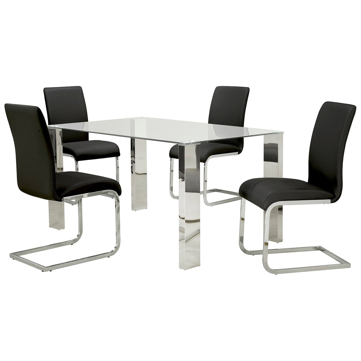 Frankfurt Rectangular Dining Table in Stainless Steel