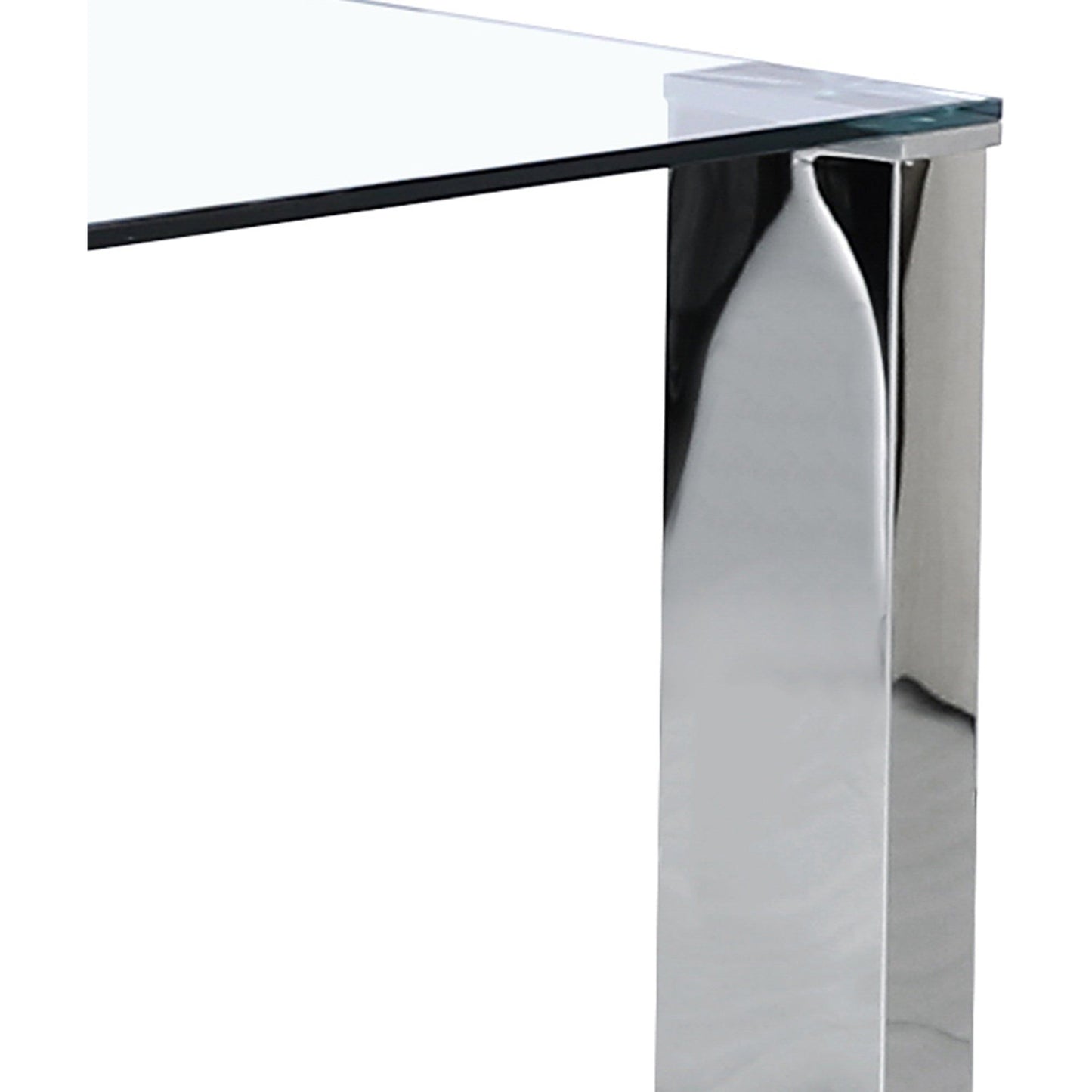 Frankfurt Rectangular Dining Table in Stainless Steel