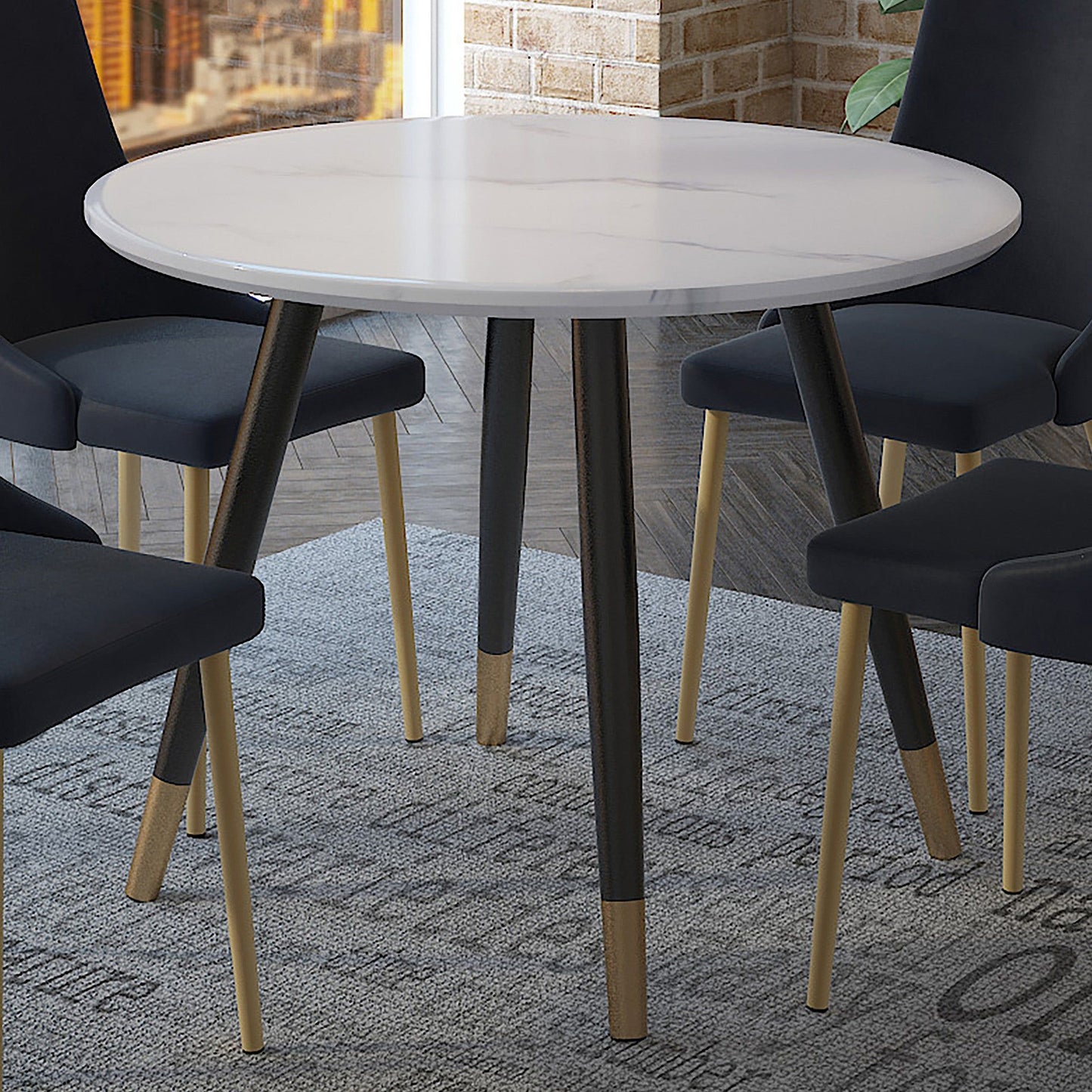 Emery Rectangular, Round Dining Table