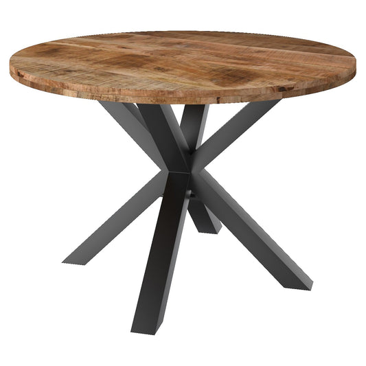 Arhan Round Dining Table in Natural and Black