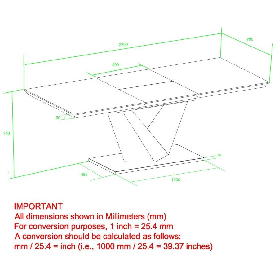 Eclipse Dining Table w/Extension