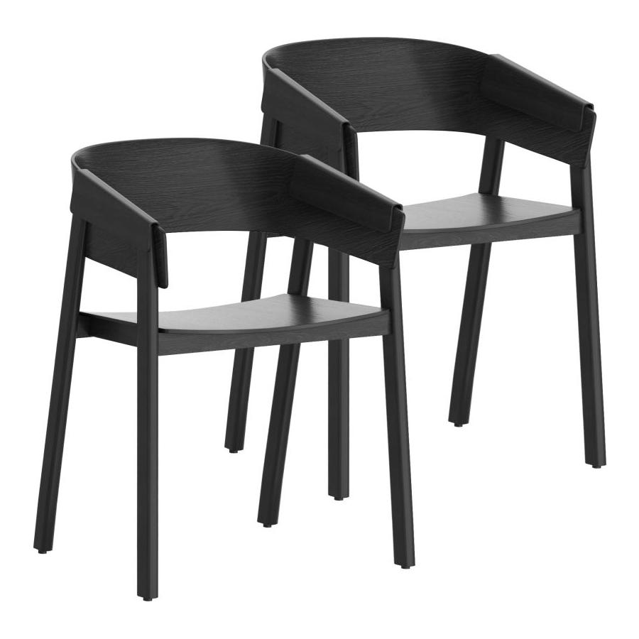 Mateo Contract Grade Chair, Set of 2 in Black