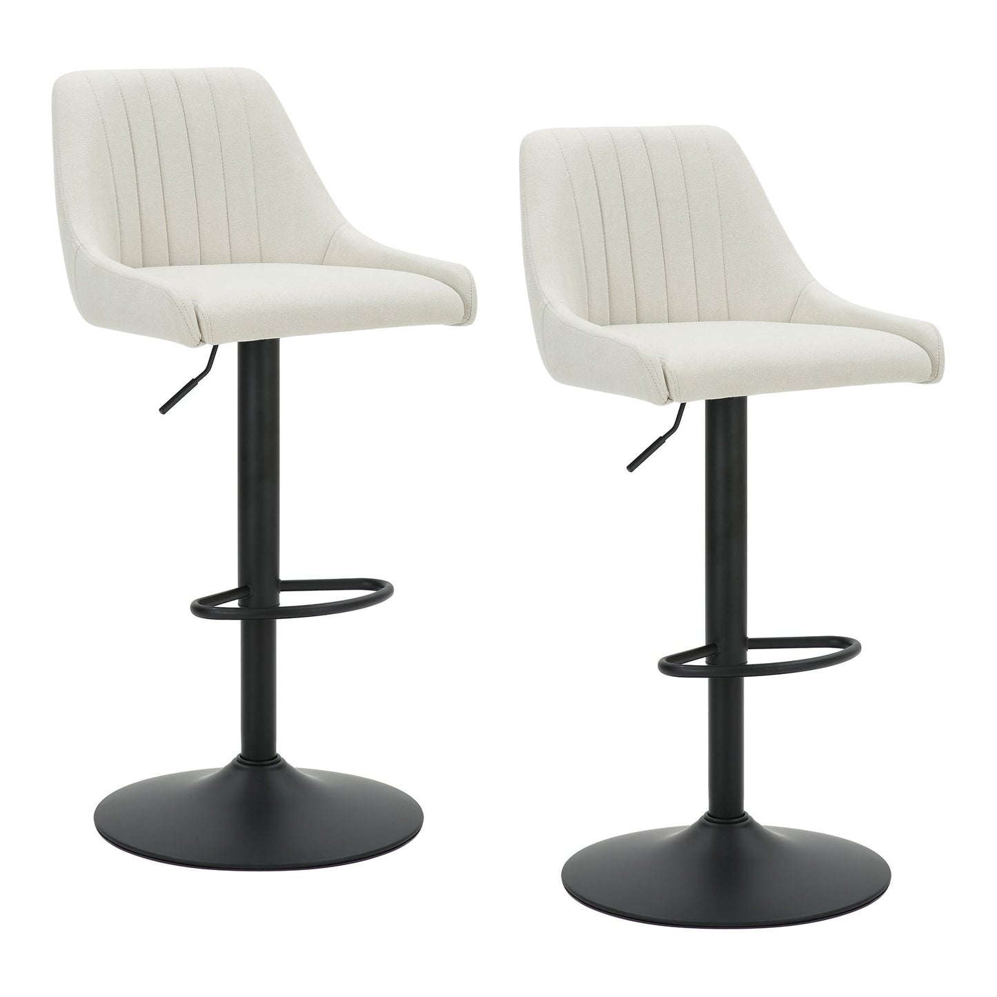 Kron Adjustable Height Air-Lift Swivel Stool (Set of 2)