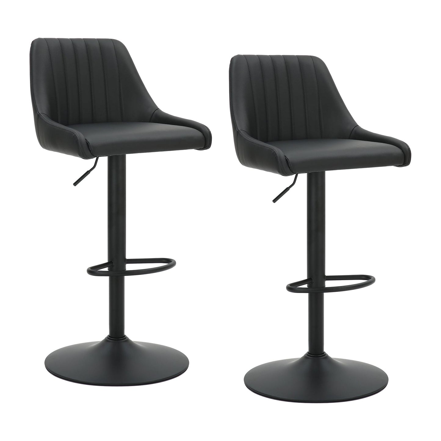 Kron Adjustable Height Air-Lift Swivel Stool (Set of 2)