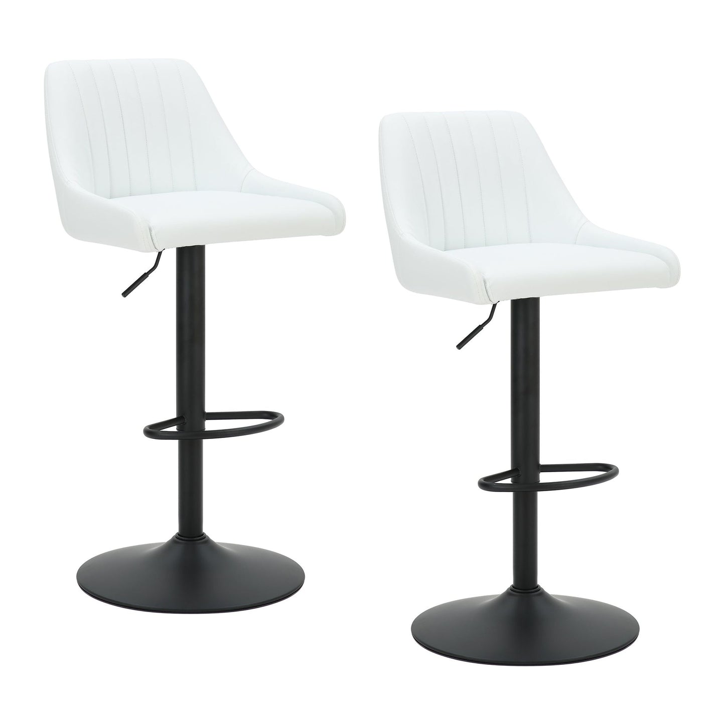 Kron Adjustable Height Air-Lift Swivel Stool (Set of 2)