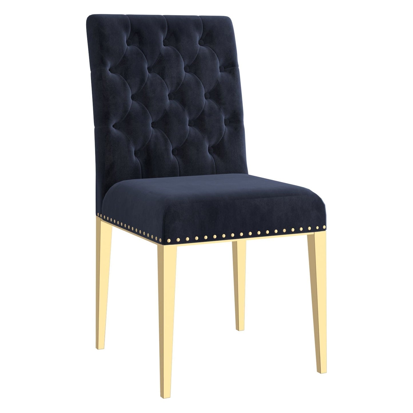 Eros/Azul 5pc Dining Set in Gold with Black Chair