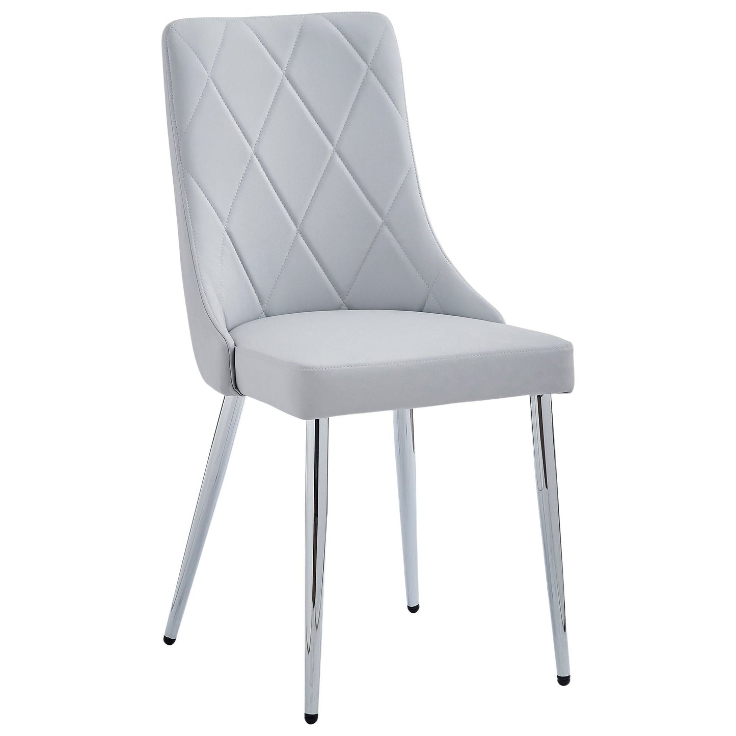 Napoli/Devo 7pc Dining Set in Grey with Light Grey Chair