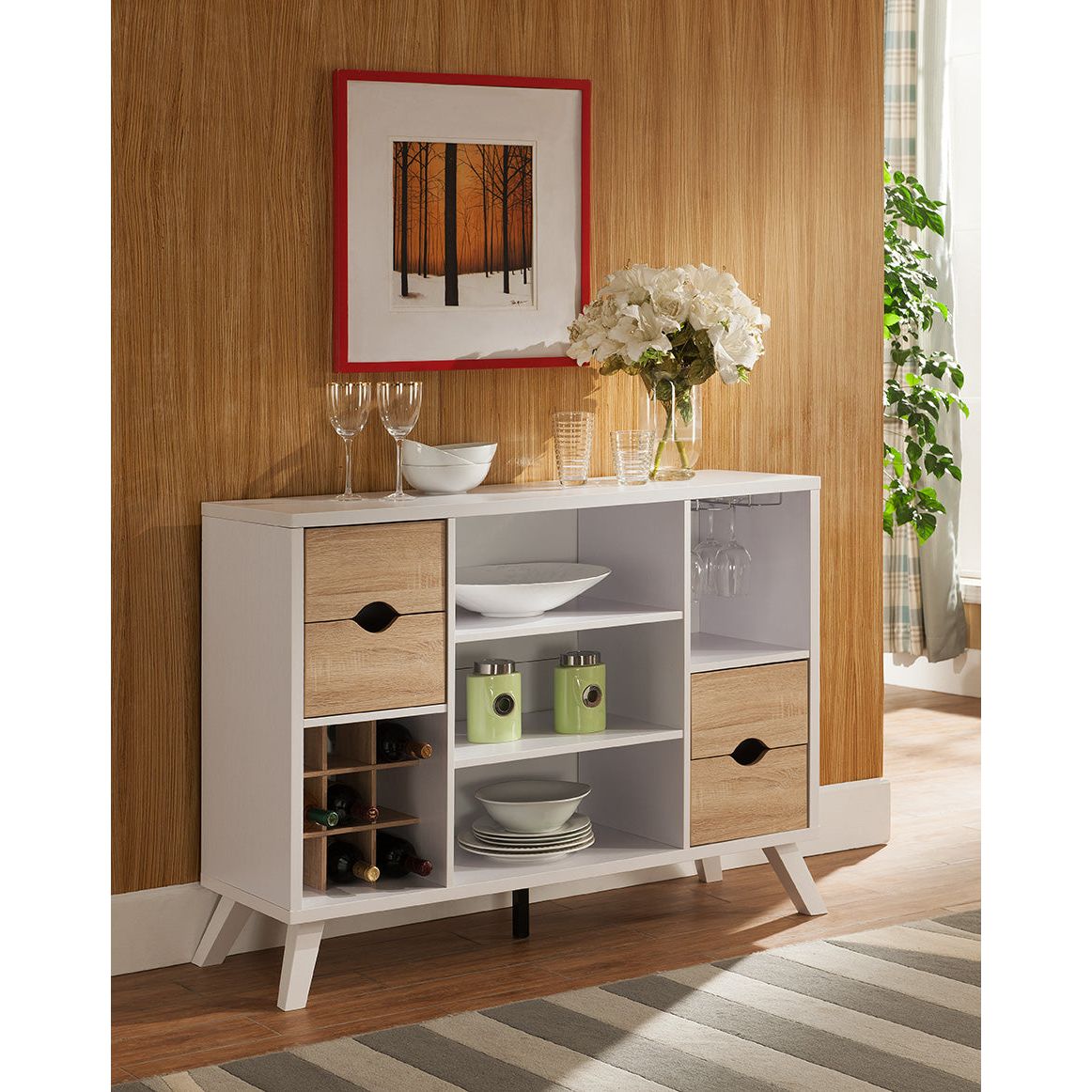 Liliana Buffet/Server - White/Oak