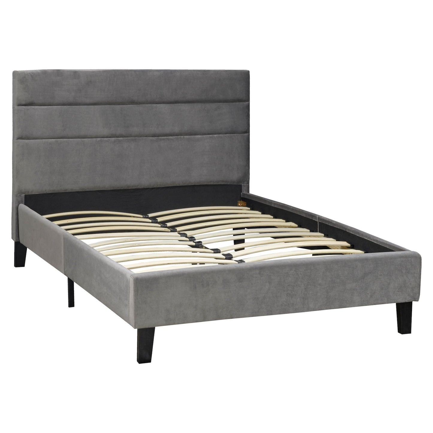 Josh Platform Bed, Grey - Queen