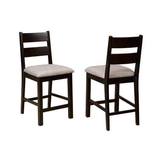 Fabian Counter Stool, Set Of 2 - Black/darkoak