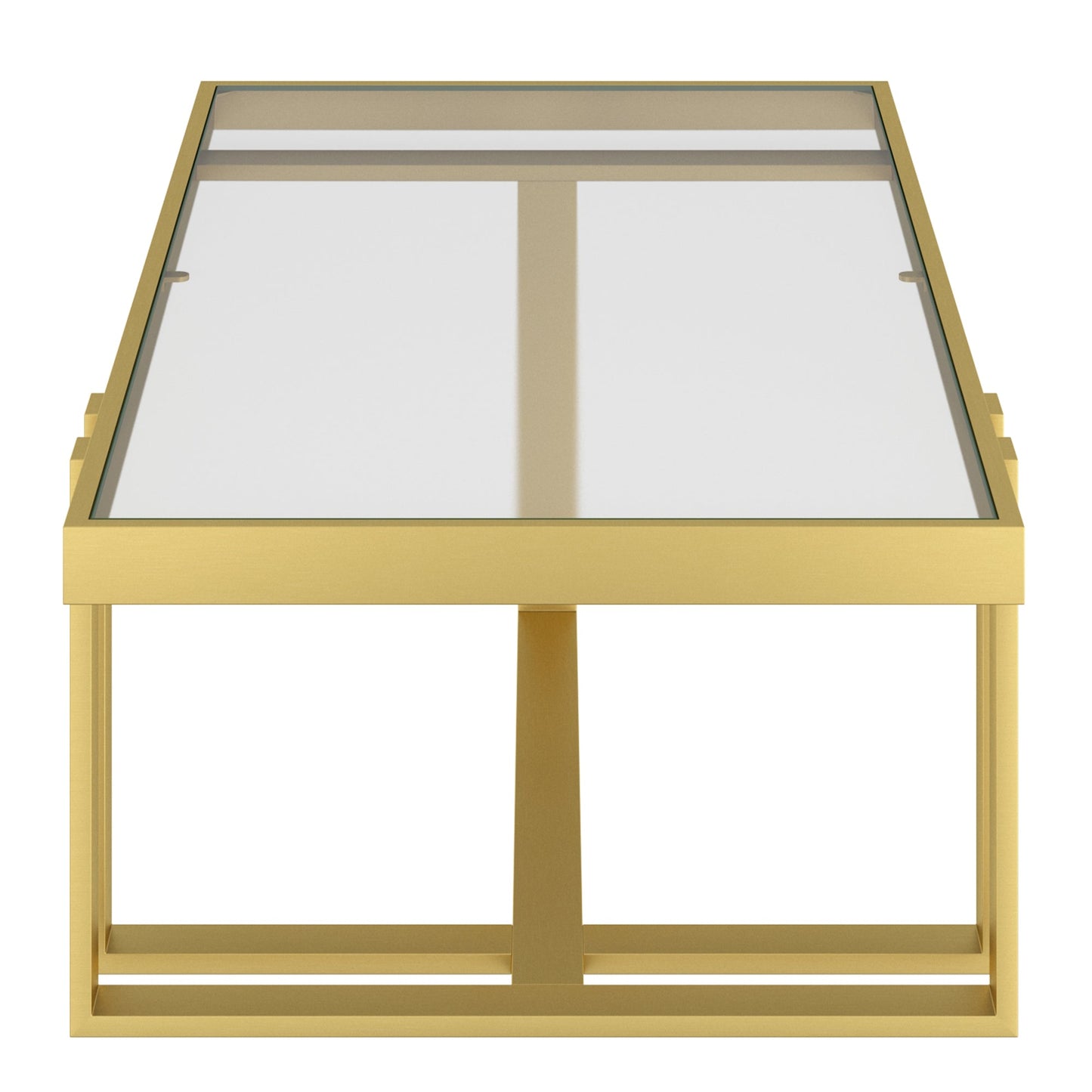 Paxton Rectangular Coffee Table in Brushed Gold