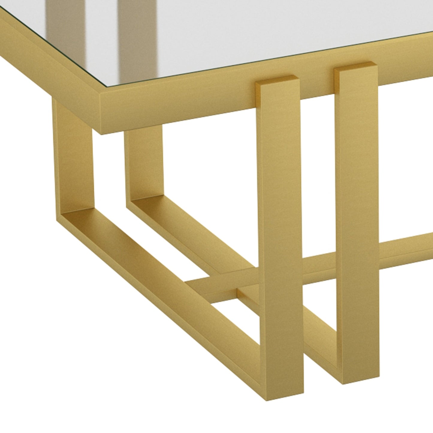 Paxton Rectangular Coffee Table in Brushed Gold