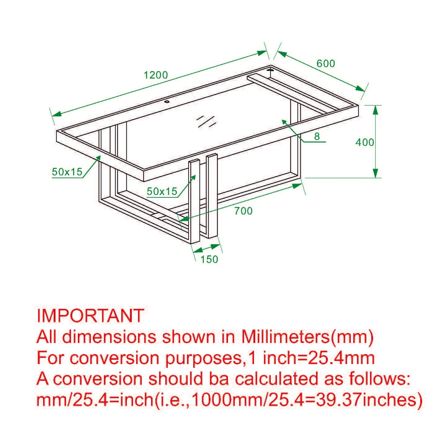 Paxton Rectangular Coffee Table in Brushed Gold