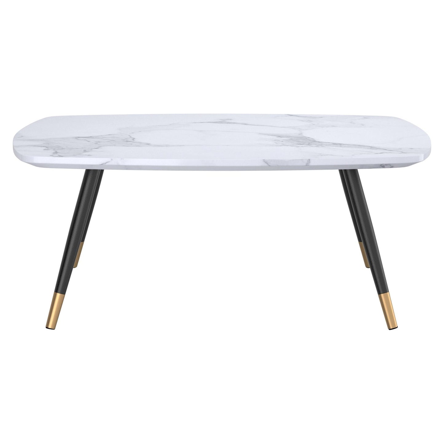 Emery Rectangular Coffee Table in White and Black