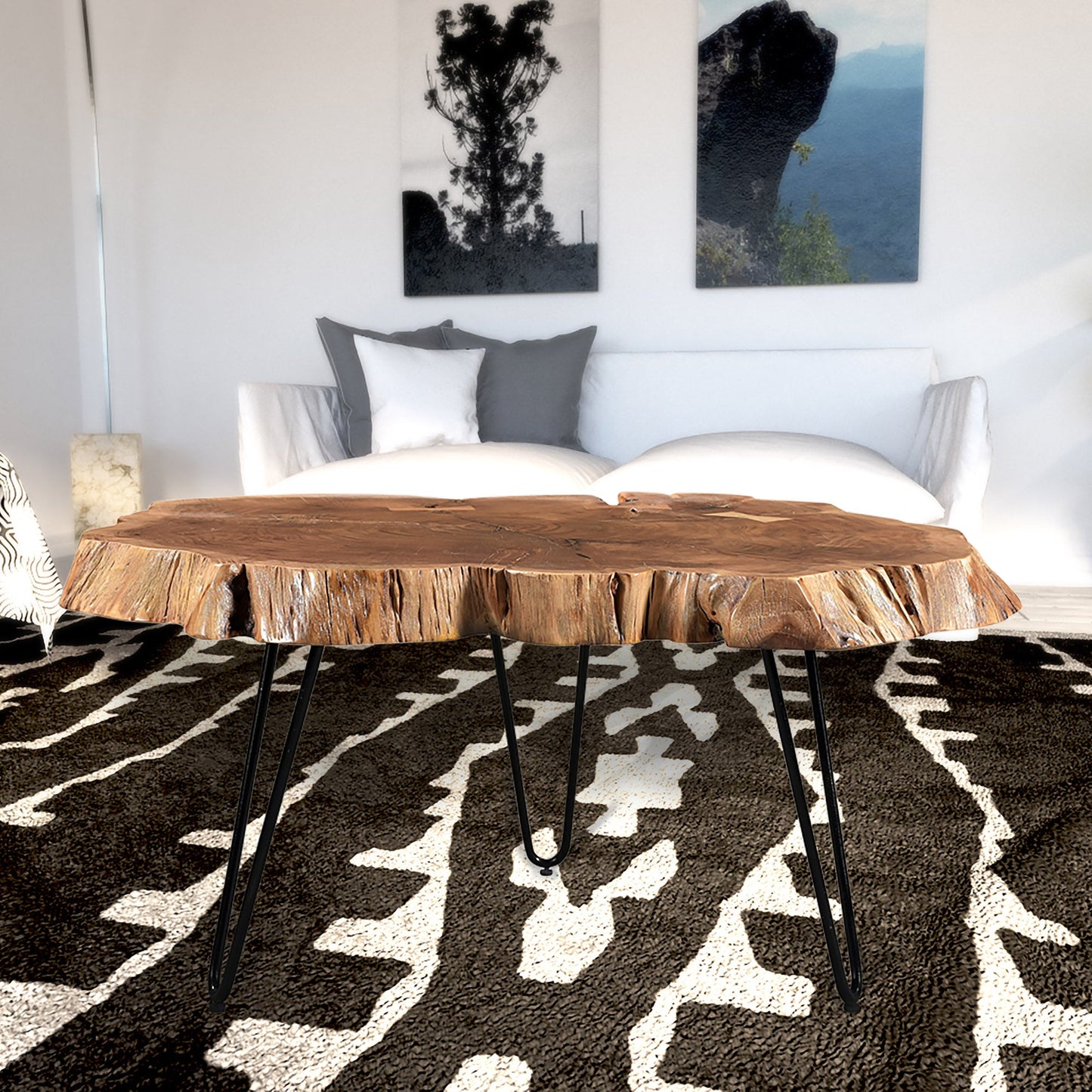 Nila Coffee Table in Natural and Black