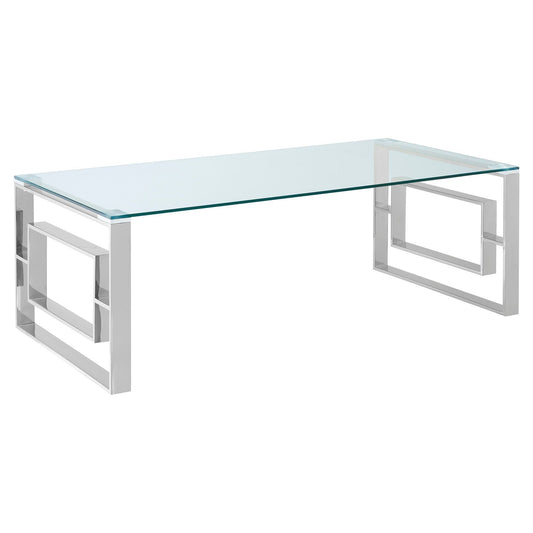 Eros Coffee Table in Silver