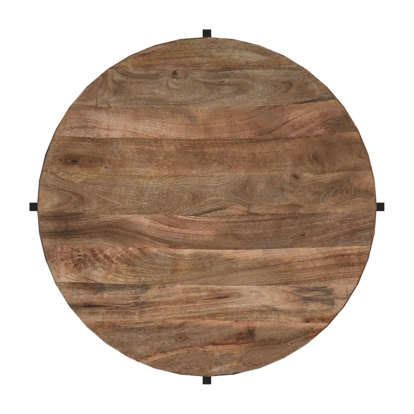 Blox Round Coffee Table in Natural and Black