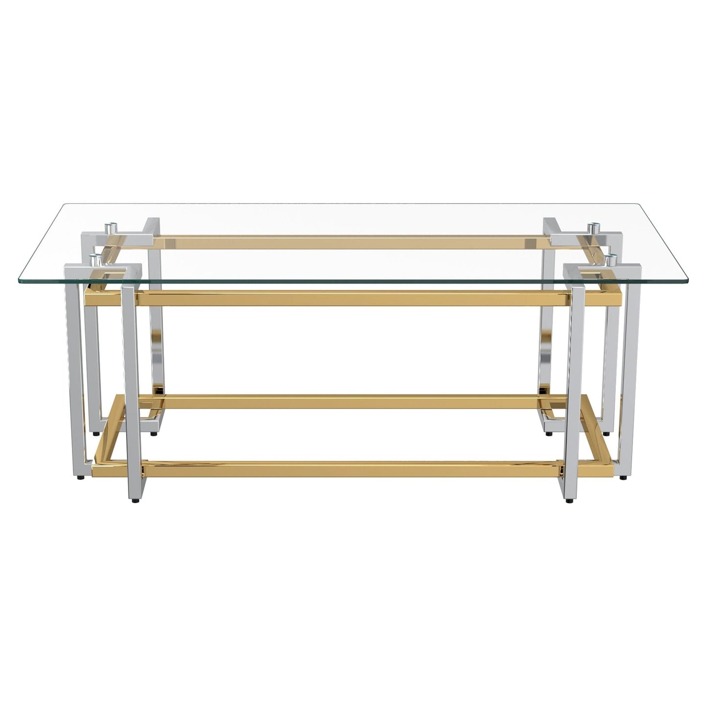 Florina Coffee Table in Silver and Gold