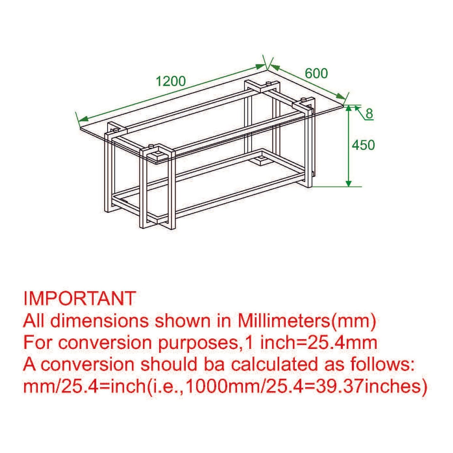 Florina Coffee Table in Silver and Gold