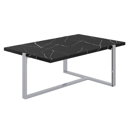 Veno Coffee Table in Black and Silver