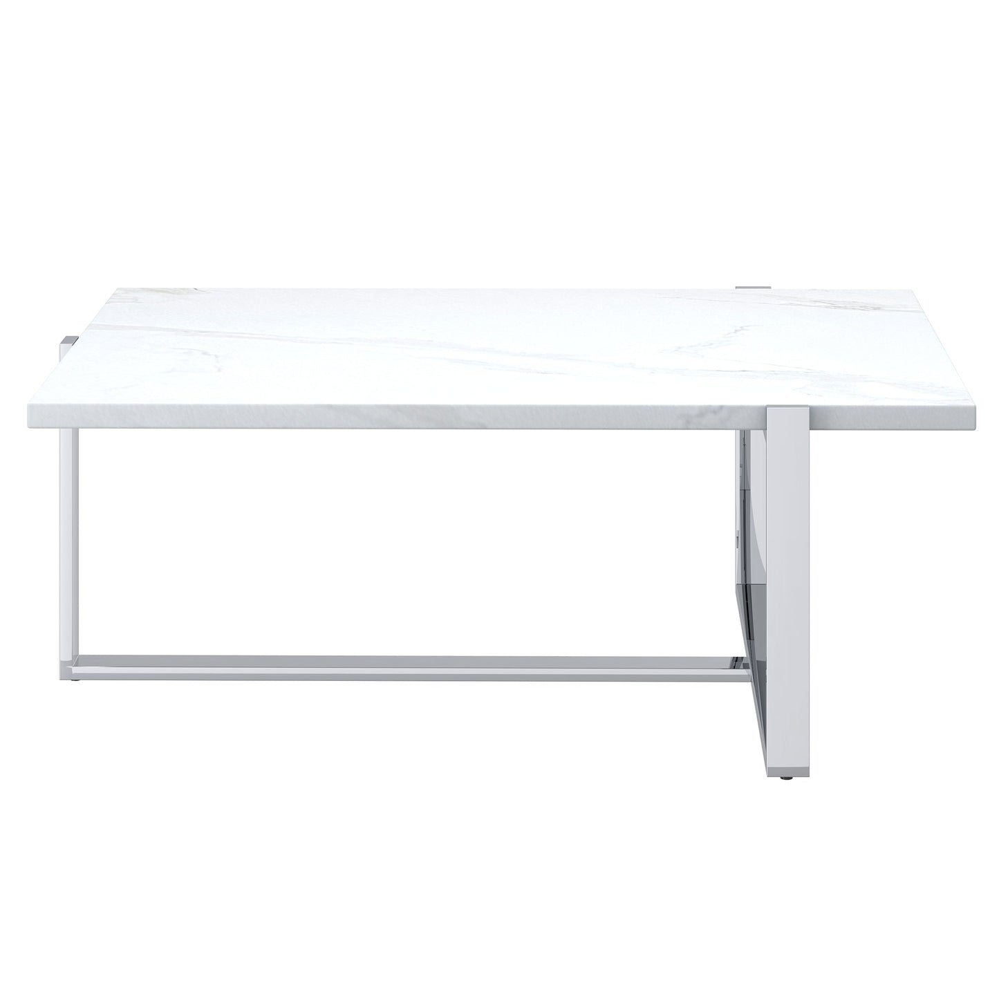 Veno Coffee Table in White and Silver