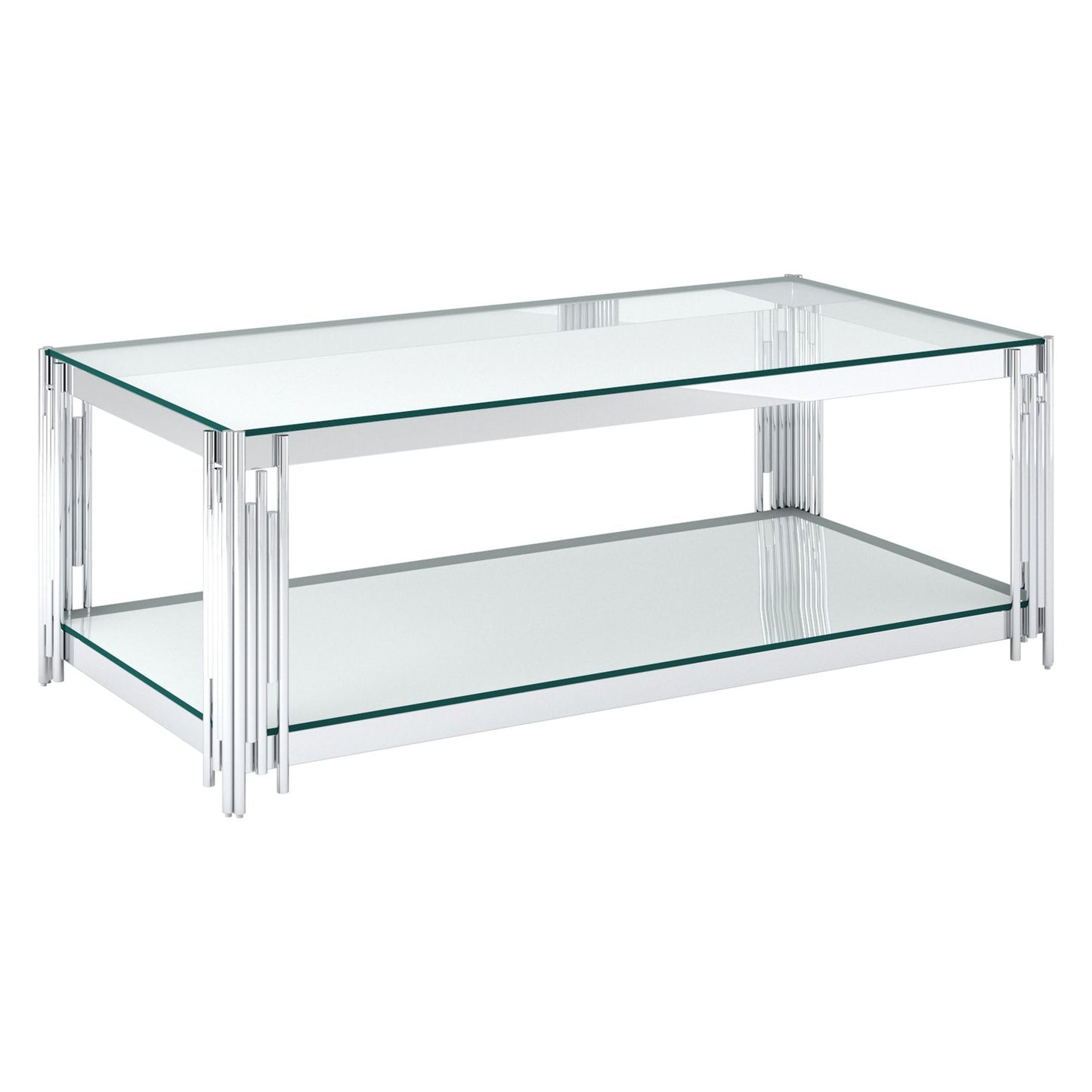 Estrel Rectangular Coffee Table in Silver