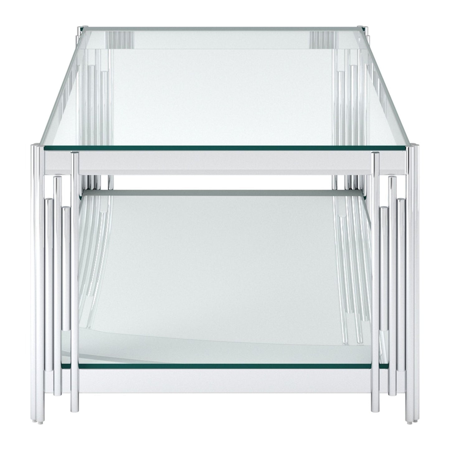 Estrel Rectangular Coffee Table in Silver