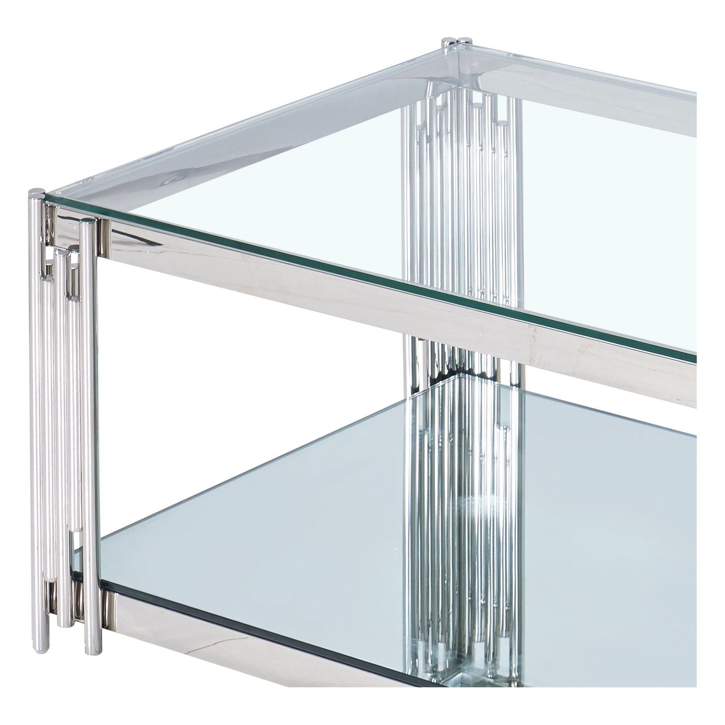 Estrel Rectangular Coffee Table in Silver