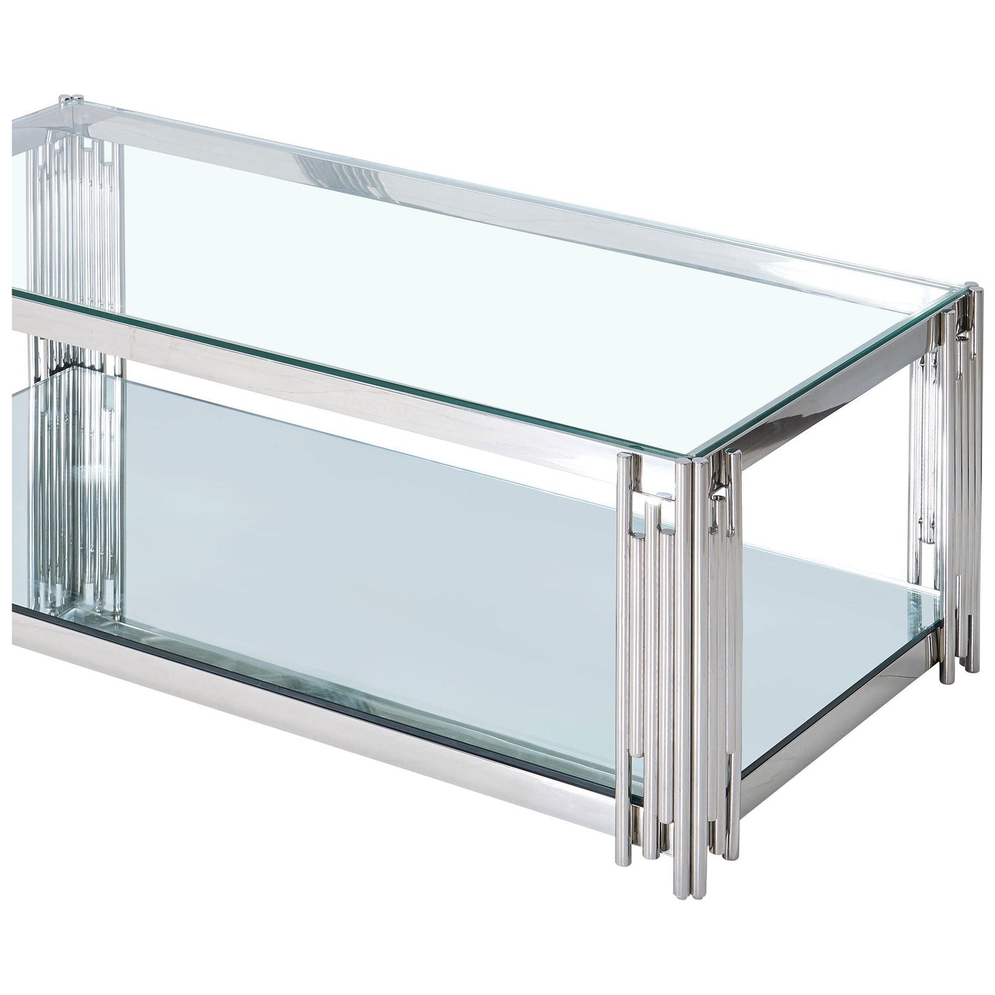 Estrel Rectangular Coffee Table in Silver