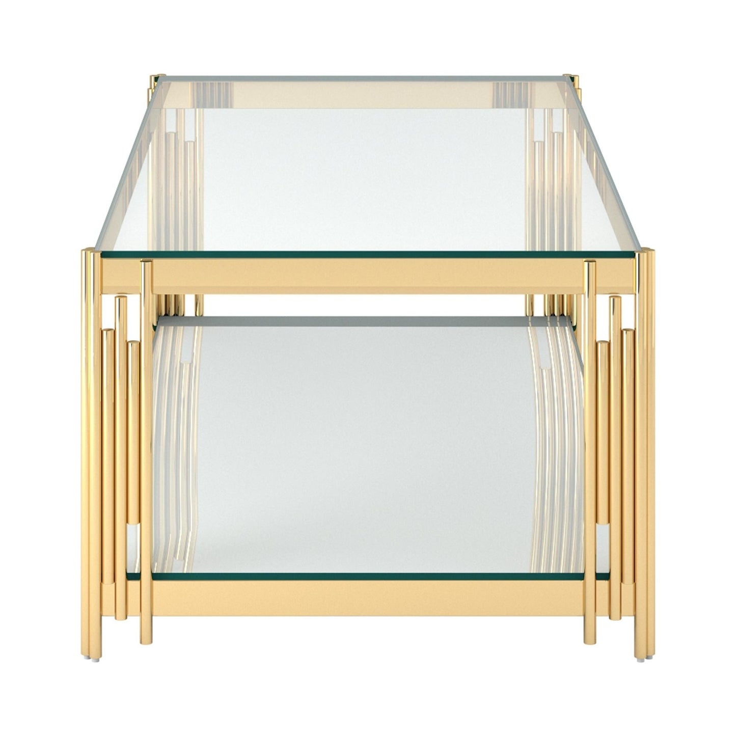 Estrel Rectangular Coffee Table in Gold