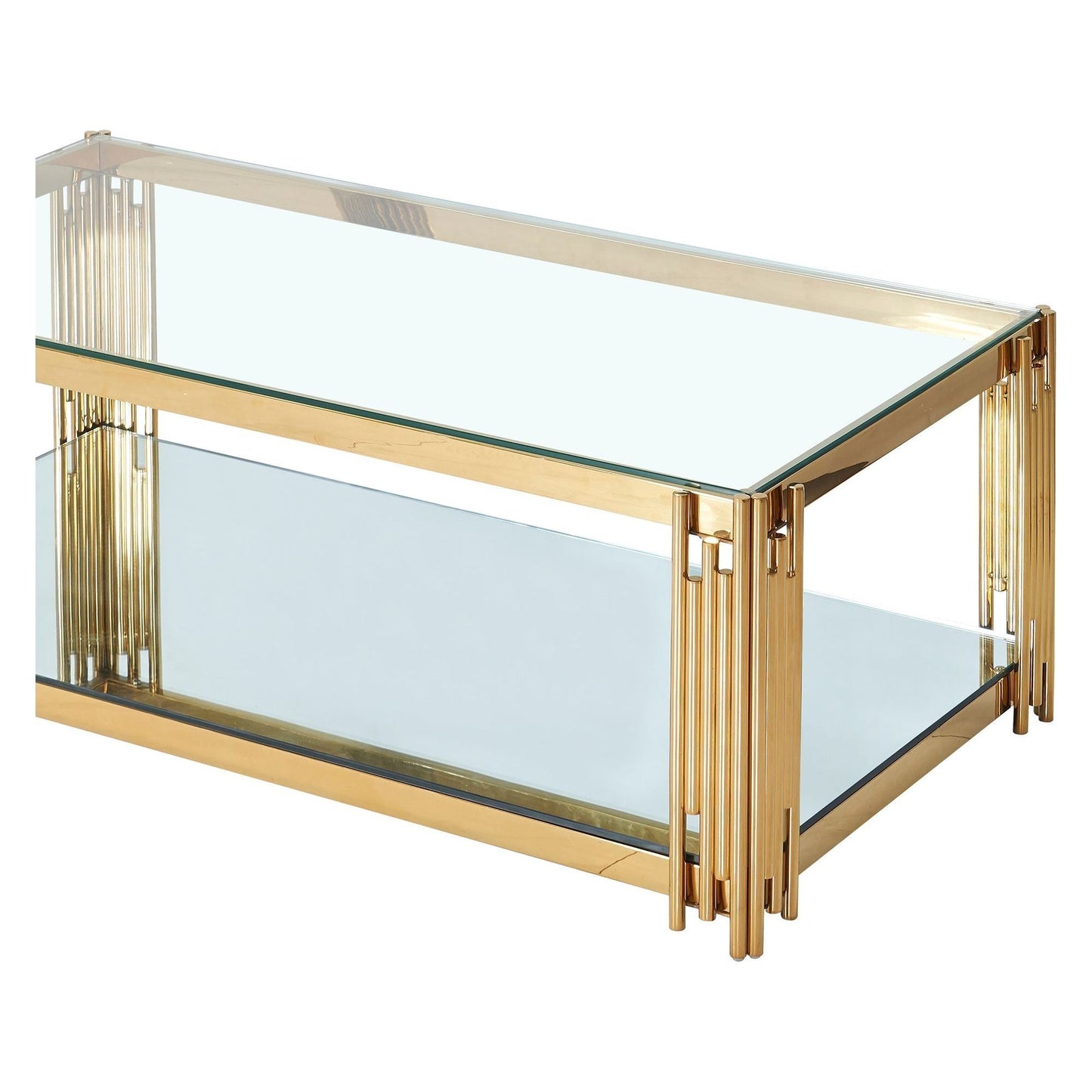 Estrel Rectangular Coffee Table in Gold