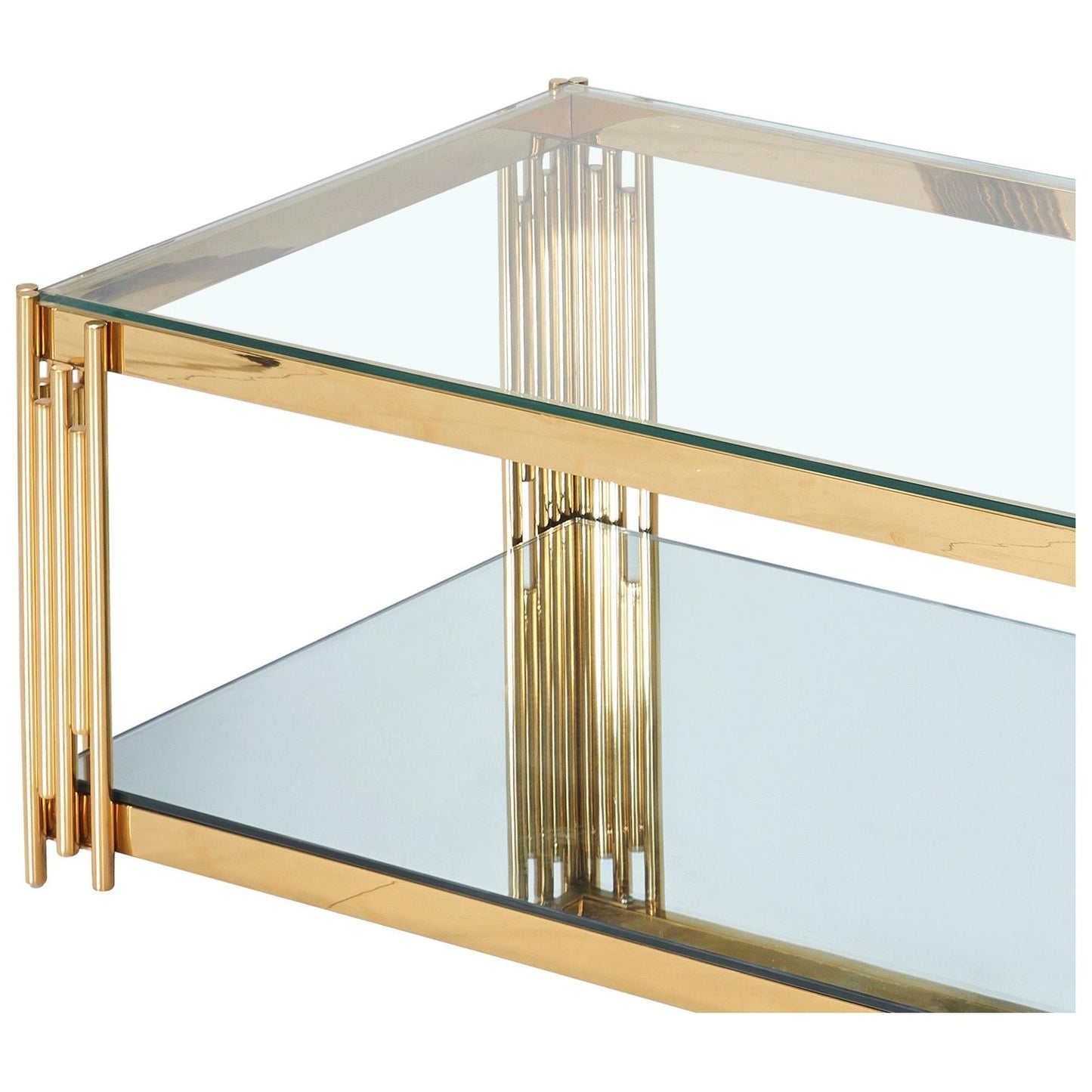 Estrel Rectangular Coffee Table in Gold