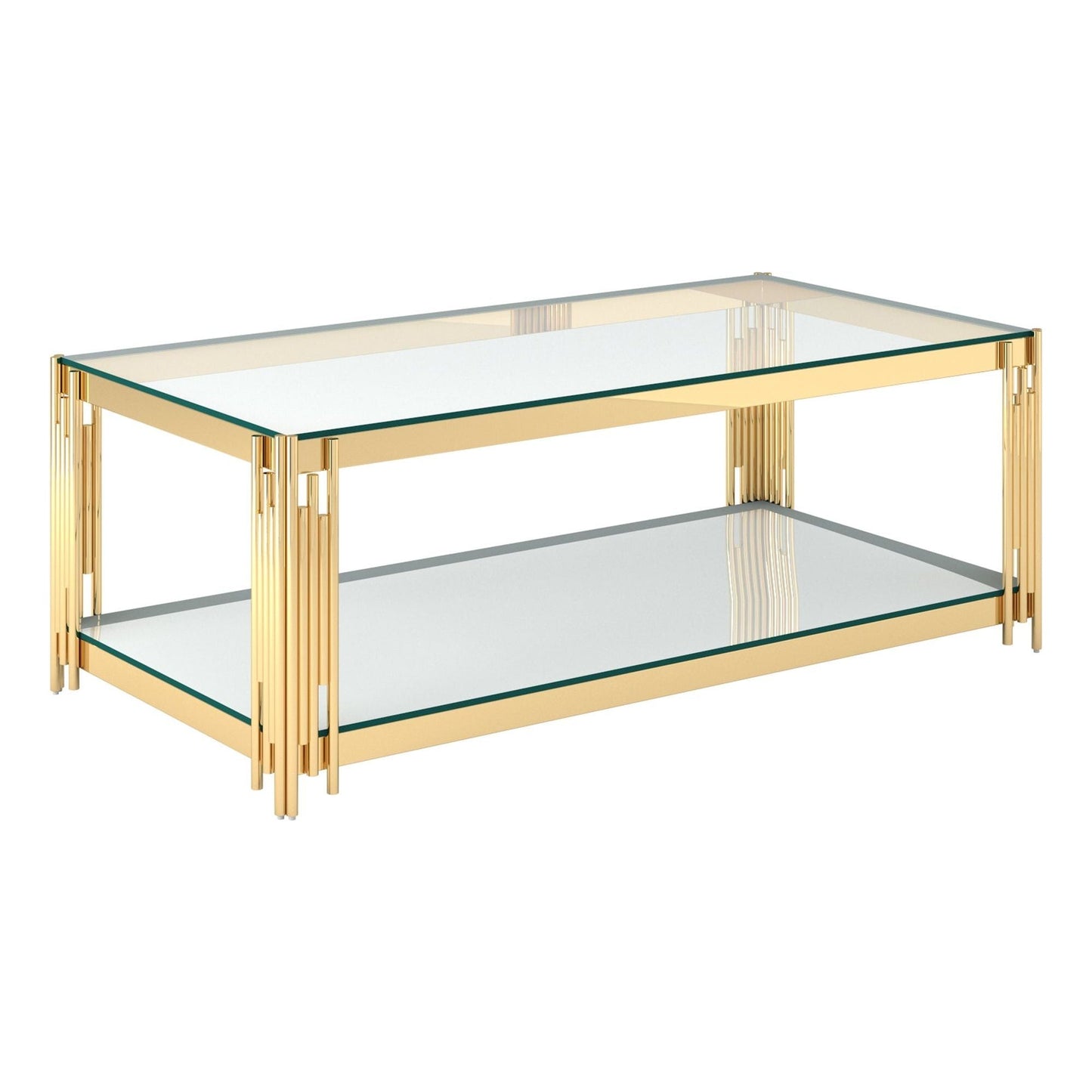 Estrel Rectangular Coffee Table in Gold