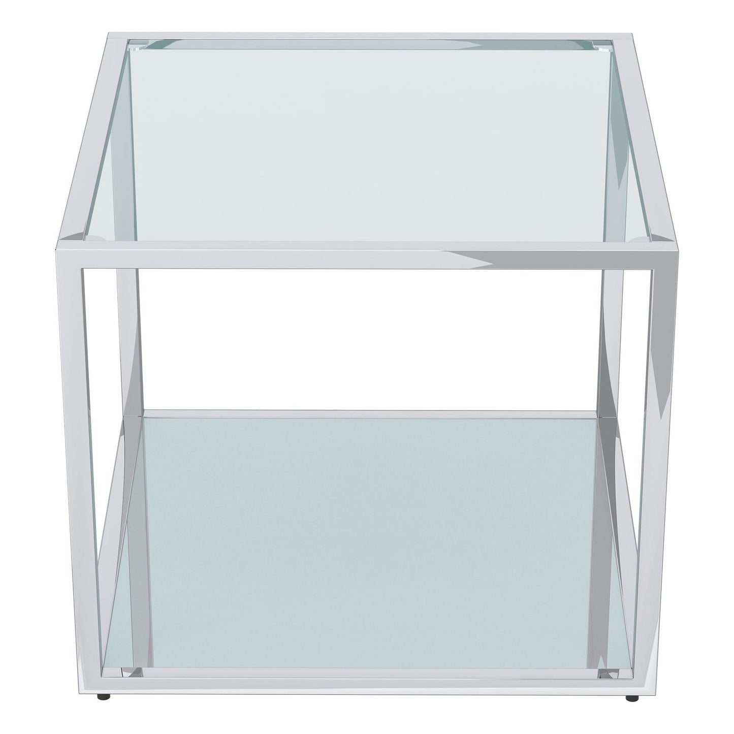 Casini Small Square Coffee Table in Silver