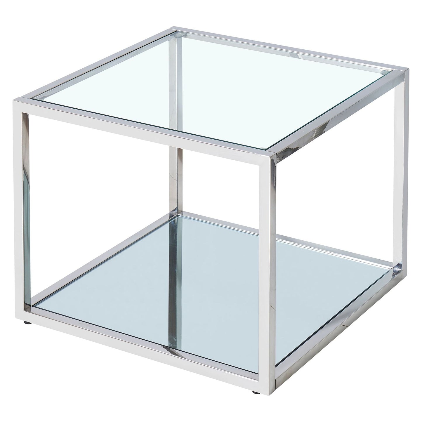 Casini Large Square Coffee Table in Silver