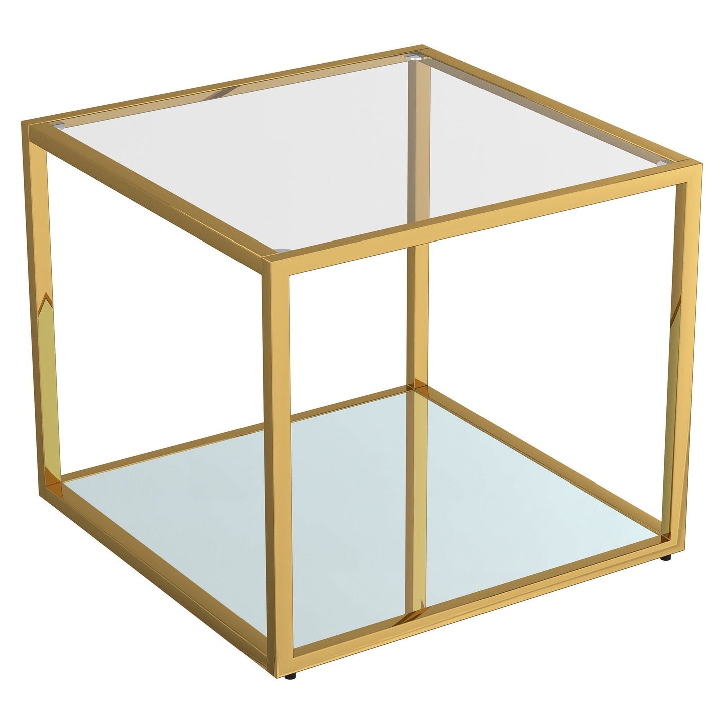 Casini Large Square Coffee Table in Gold